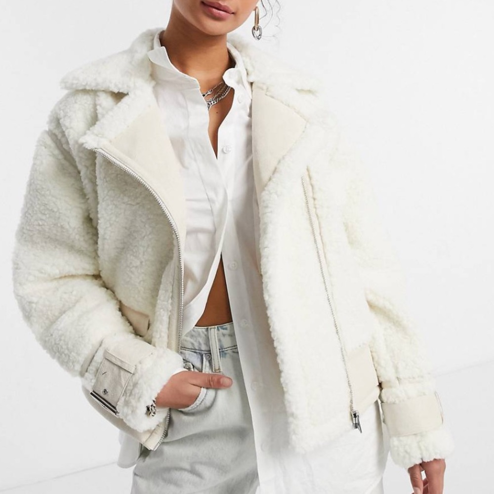 TOPSHOP Sherpa motorcycle jacket